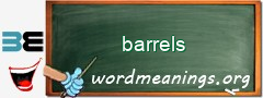 WordMeaning blackboard for barrels